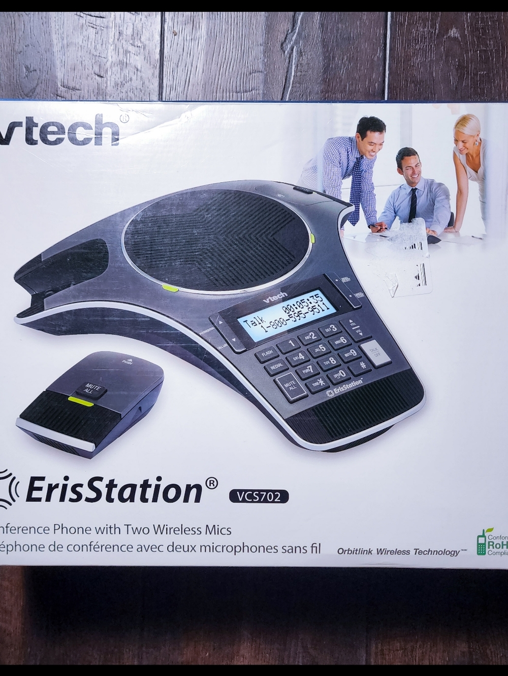 VTech ErisStation Conference Phone with Two Wireless Mics - VCS702